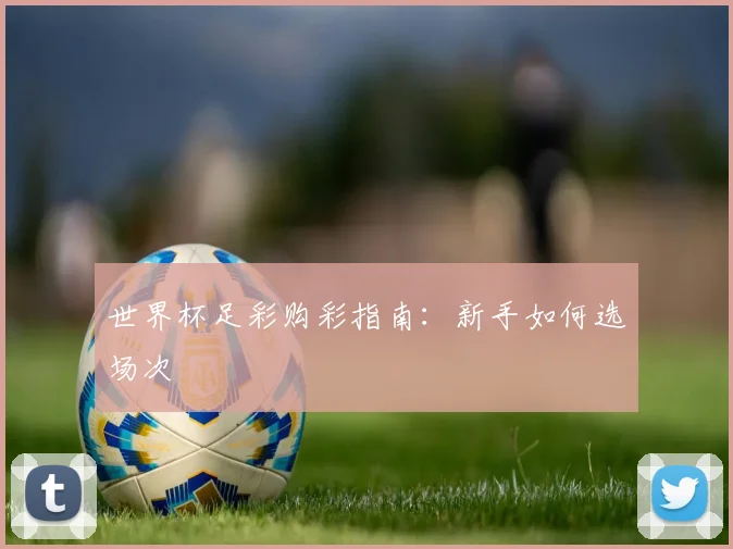 世界杯足彩购彩指南:新手如何选场次