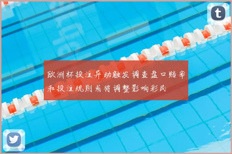 欧洲杯投注异动触发调查盘口赔率和投注规则或将调整影响彩民
